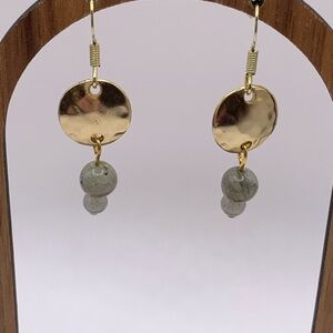 Labradorite Stone Dangle Earrings
